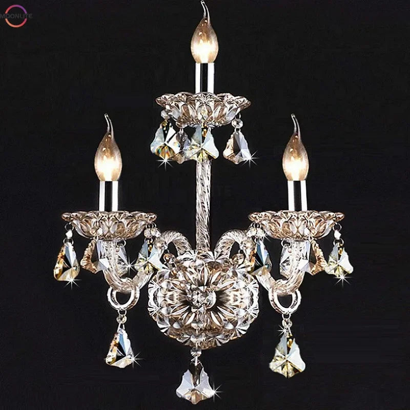 Luxury Wall Sconce Lighting European-style wall lights mirror front lamp bedside lamp crystal lighting bedroom  decor lights - GlowMart