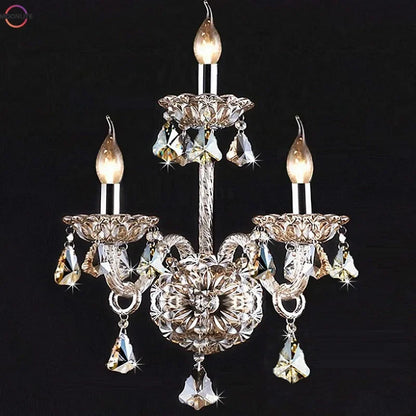 Luxury Wall Sconce Lighting European-style wall lights mirror front lamp bedside lamp crystal lighting bedroom  decor lights - GlowMart