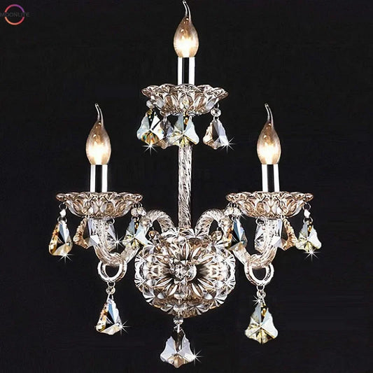 Luxury Wall Sconce Lighting European-style wall lights mirror front lamp bedside lamp crystal lighting bedroom  decor lights