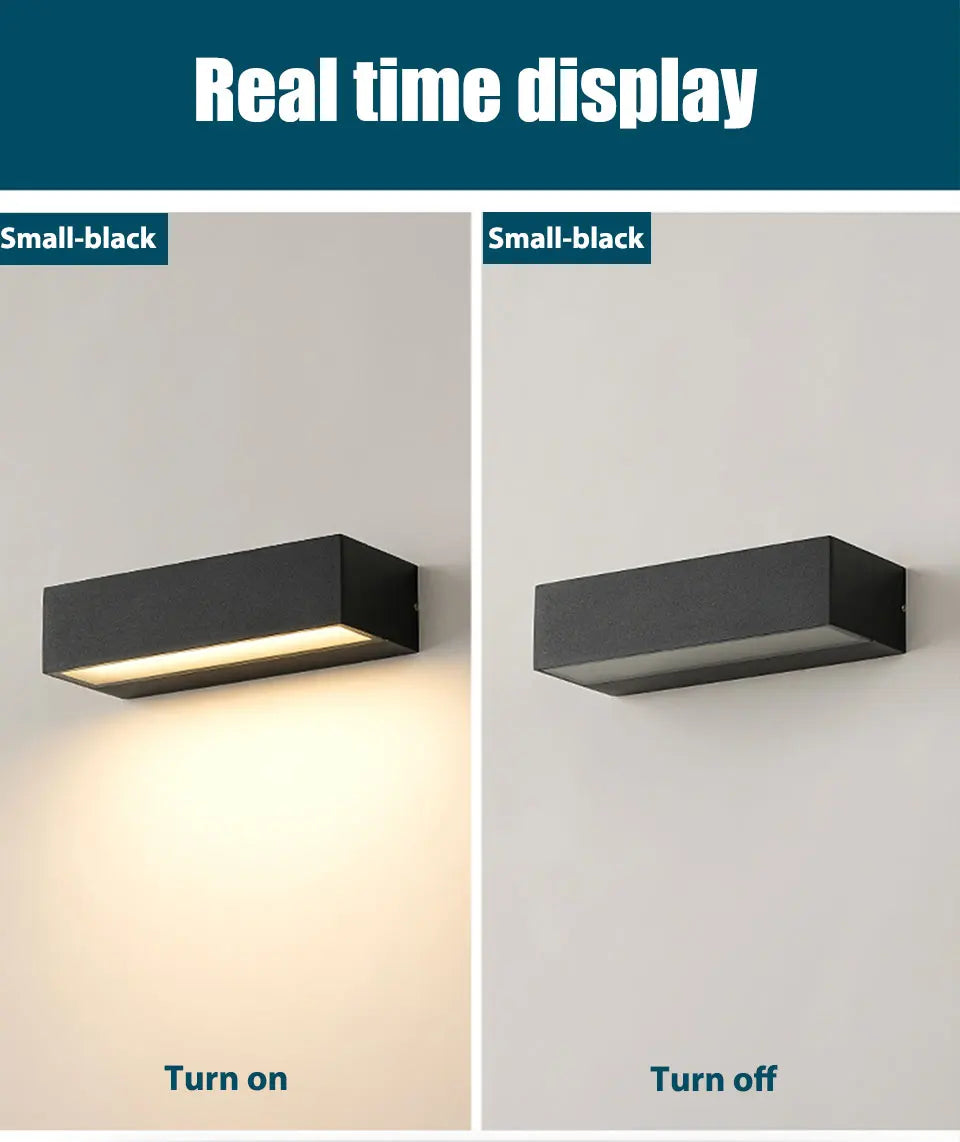 LED Outdoor Porch Wall Sconces Aluminum Exterior Wall Light Fixtures IP65 Waterproof Lamp for House Patio Doorway Garage Decorat - GlowMart