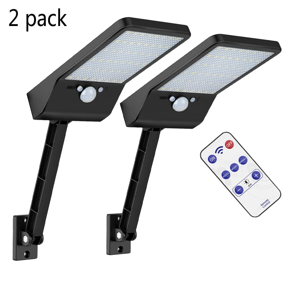 Solar Street Lights Outdoor Solar Lamp With Motion Sensor Security Lighting for Garden Patio Path Yard 3 Light Mode Waterproof - GlowMart