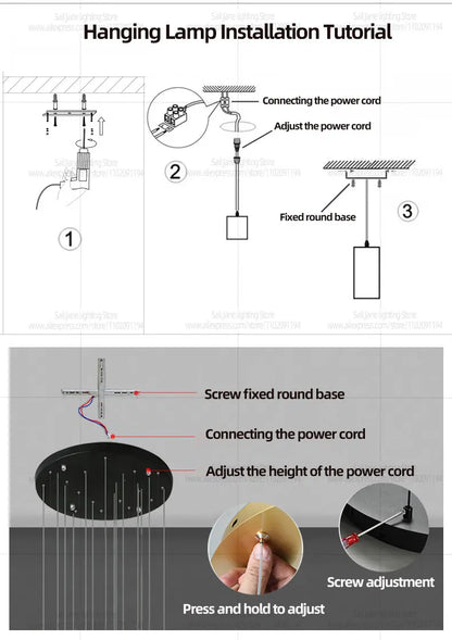 Nordic Pendant Light Modern Living Room Dining Table Lighting Lounge Hanging Restaurant Attic Chandelier Bedroom Ceiling Lamp - GlowMart