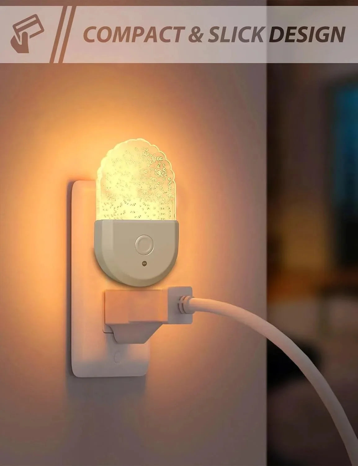 Bedside Lamp Night Light EU US Plug Eye Protection LED Mini Wall Lamp For Home Aisle Bedroom Living Room Baby Feed Kids Use - GlowMart