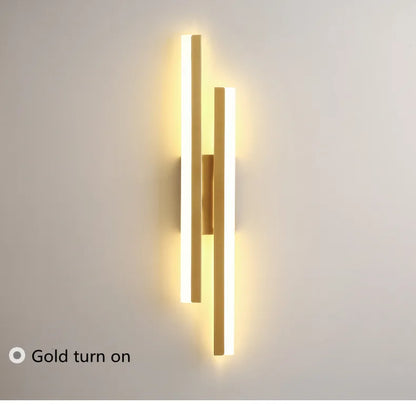 LED Bedroom Wall Lamp Wall Sconces Copper Line Pipe Acrylic Lampshade Indoor Lighting for Living Room Corridor Light Fixture - GlowMart