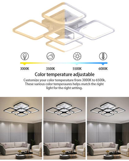 ceiling lamps square decoration home bedroom room lamps lighting for living room lustre modern ceiling chandelier Interior Light