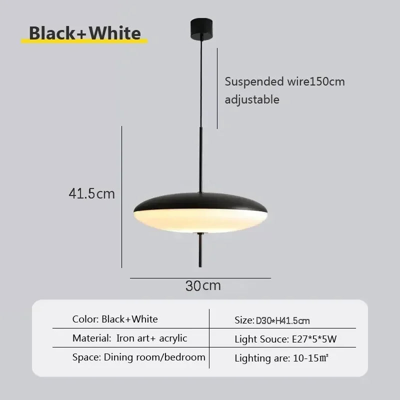 Nordic LED Pendant Light Flying Saucer Design Lamp For Bedroom Living Room Bar Cafe Office Indoor Simple Home Decorative Fixture - GlowMart