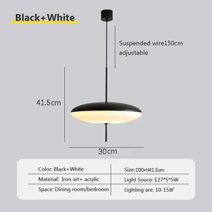 Nordic LED Pendant Light Flying Saucer Design Lamp For Bedroom Living Room Bar Cafe Office Indoor Simple Home Decorative Fixture - GlowMart