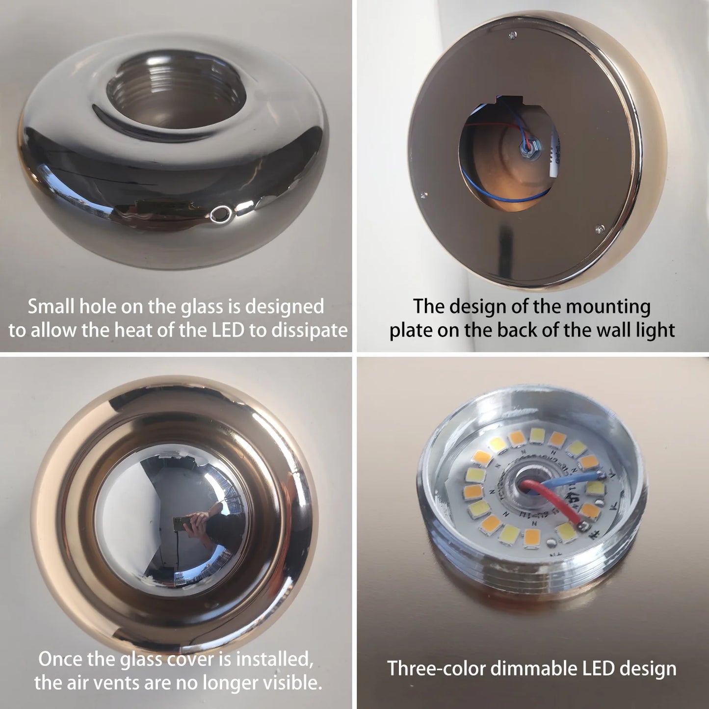 Caren Lighting Futurism wall sconces lighting design glass electroplating LED Bauhaus Contemporary Modern cozy light fixture