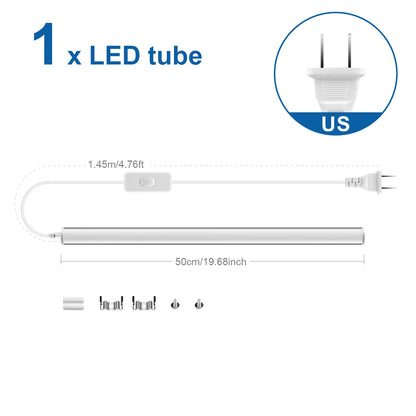 Latest T5 LED Lamp Tube 50CM/19.69in Aluminum Alloy Shell SMD 2835 220V 110V For Kitchen Vestibule Hallway Bedroom Wall Lighting - GlowMart