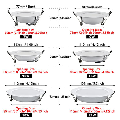 10Pack LED Downlight 220V Recessed Round Ceiling Dowm Light Bedroom Indoor Living Room For Home Decor Lighting LED Spot Lamp - GlowMart