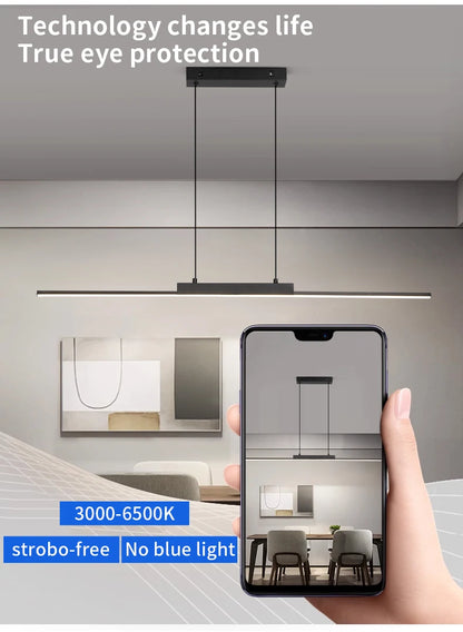 Pendant Light Modern Simple Dining Room Light For Wall Kitchen Long Chandelier Living Room Pendant Lamp Home Decoration Lighting - GlowMart