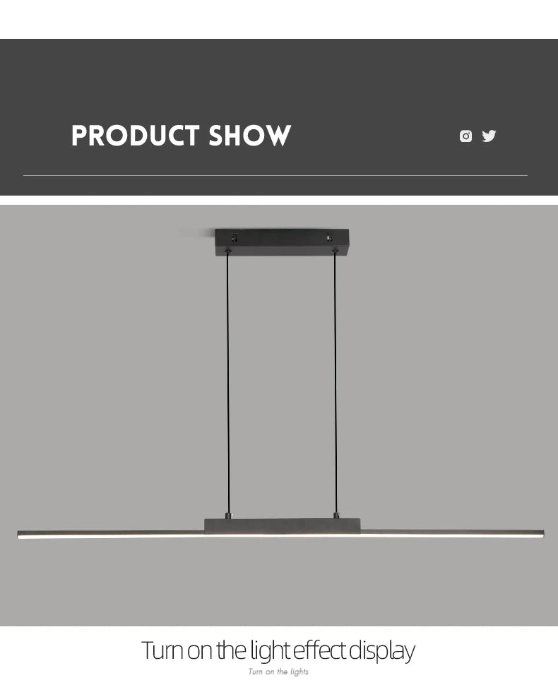 Pendant Light Modern Simple Dining Room Light For Wall Kitchen Long Chandelier Living Room Pendant Lamp Home Decoration Lighting - GlowMart