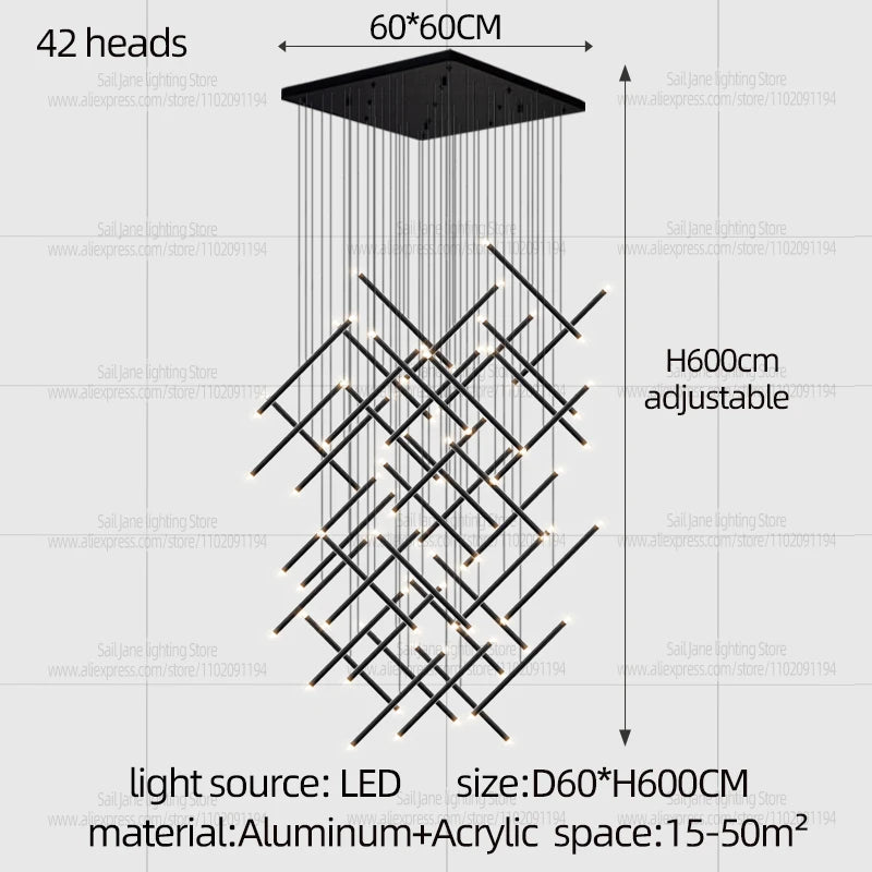 Nordic Pendant Light Modern Living Room Dining Table Lighting Lounge Hanging Restaurant Attic Chandelier Bedroom Ceiling Lamp - GlowMart