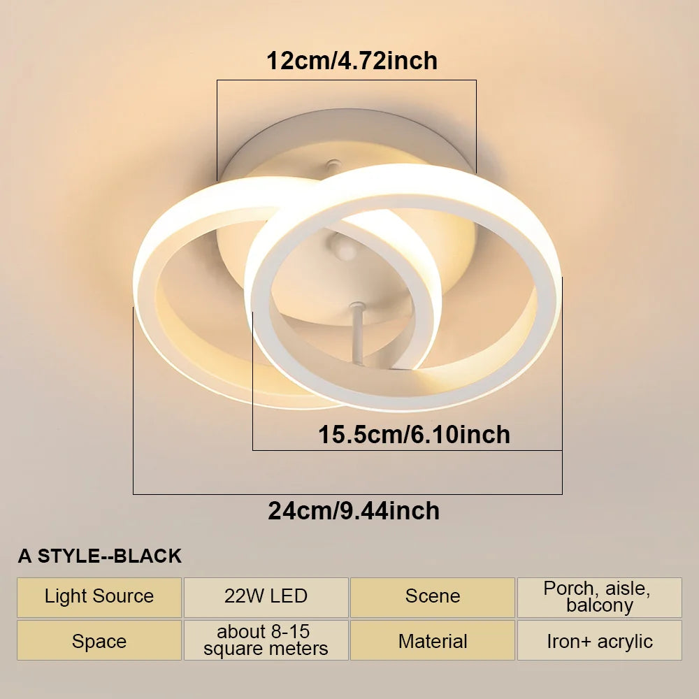 LED Ceiling Light Modern Aisle Ceiling Lamp Indoor Hallway Lighting Small Surface Mounted Fixtures Bedroom Balcony Office Lights