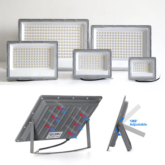 50W 100W 200W 300W 500W Led Floodlight Outdoor IP66 Waterproof 220V Reflector LED Garden Lighting Street Lamp Wall Flood Lights - GlowMart