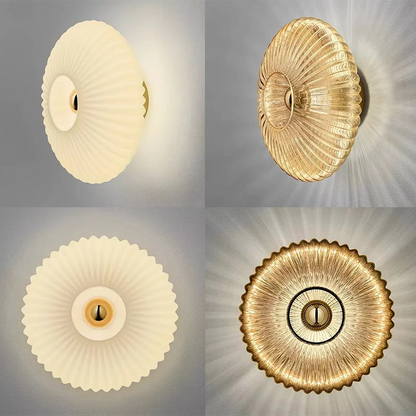Modern LED Wall Lamps Glass Ripple Lights Corridor Aisle Staircase Dining Backdrop Simple Indoor Home Decoration Lustre Fixtures - GlowMart