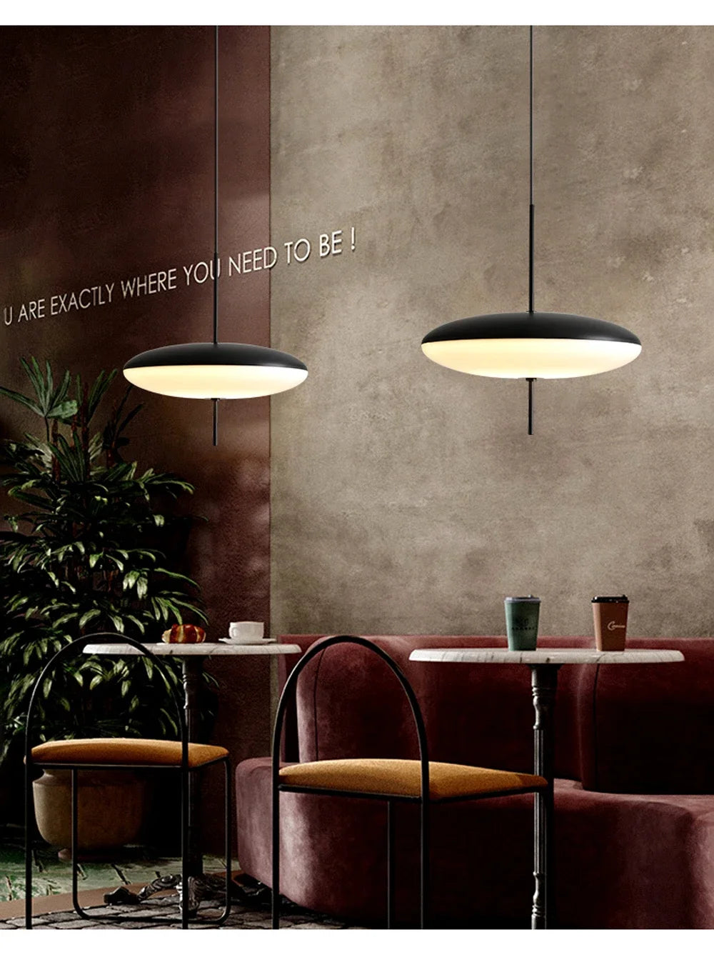Nordic LED Pendant Light Flying Saucer Design Lamp For Bedroom Living Room Bar Cafe Office Indoor Simple Home Decorative Fixture - GlowMart