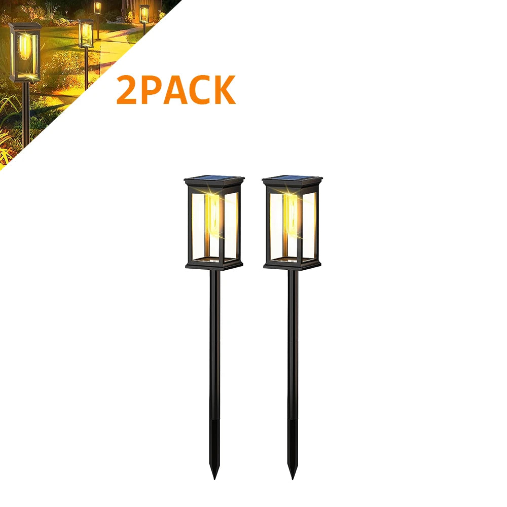 Solar Pathway Lights Solar Lights Outdoor Solar Powered Garden Lights for Walkway Yard Backyard Lawn Landscape Lighting Decor - GlowMart