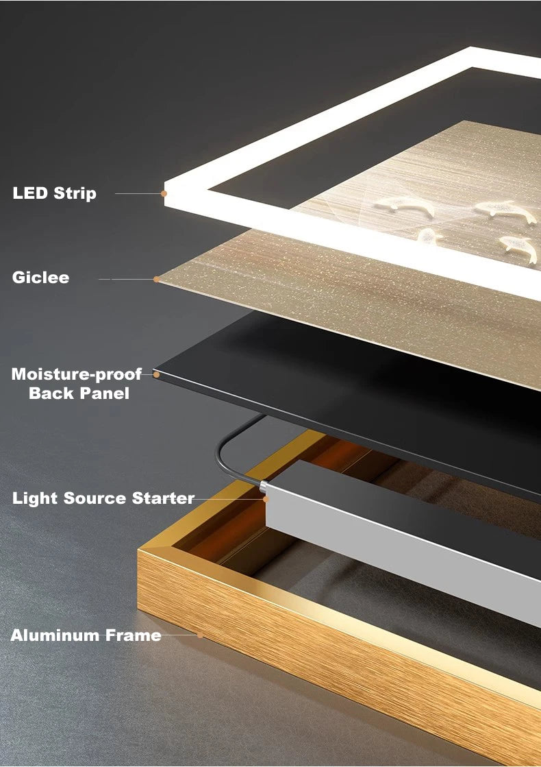 Modern Mountain  Interior Painting Led Wall Hanging Lamp For Living Room Lights Kitchen Porch Aisle Dining Room Home Decoration - GlowMart