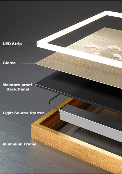 Modern Mountain  Interior Painting Led Wall Hanging Lamp For Living Room Lights Kitchen Porch Aisle Dining Room Home Decoration - GlowMart