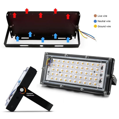 50W LED Flood Light Outdoor Lighting 220V 240V Floodlight Waterproof IP65 Reflector Projecteur LED Exterieur Focus Spotlight - GlowMart