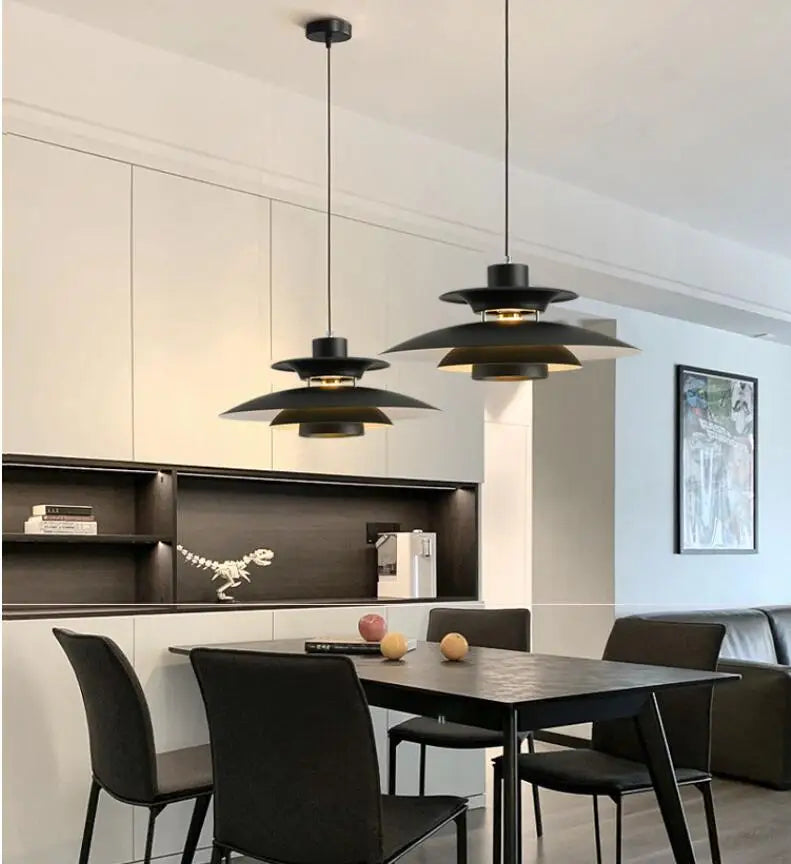 Danish Design LED Art Pendant Light Multicolor Umbrella Hanging Chandelier Living Dining Room Restaurant Lustre Pendant Lamp - GlowMart