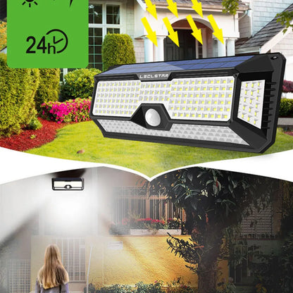 268 led Solar Led Light Outdoor Garden Decoration Wall Lamp With 4 Mode IP65 Waterproof Solar Motion Sensor Light for Yard Door
