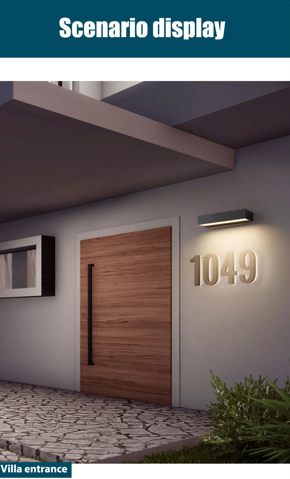LED Outdoor Porch Wall Sconces Aluminum Exterior Wall Light Fixtures IP65 Waterproof Lamp for House Patio Doorway Garage Decorat - GlowMart