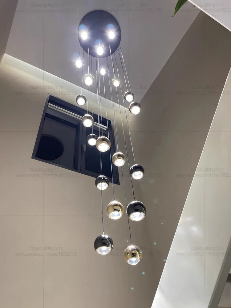 Modern Home decor Led Lights Pendant Light Lamps Chandeliers For Living Room Hanging Light Indoor Lighting LED Stair Chandelier - GlowMart