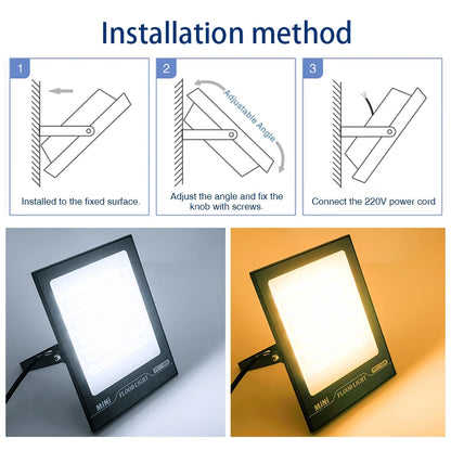 LED Flood Light 10W 20W 30W 50W 100W AC 220V Reflector Spotlight Street Light Wall Lamp IP67 Waterproof Outdoor Garden Lighting - GlowMart