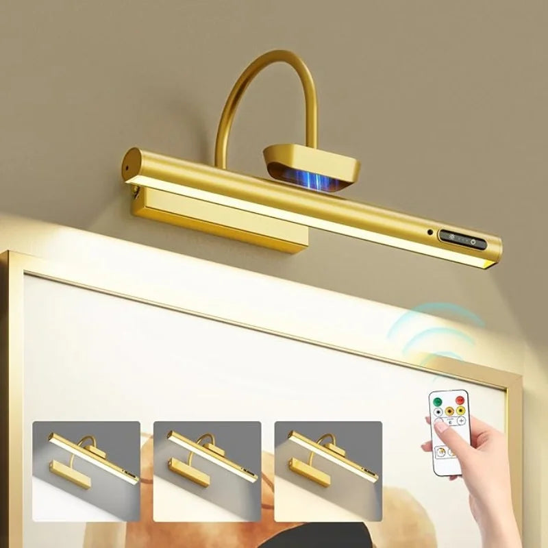 4000mAh Painting Picture Light Portrait With Remote Living Room Wireless Wall Lamp Art Display Rechargeable Battery Operated