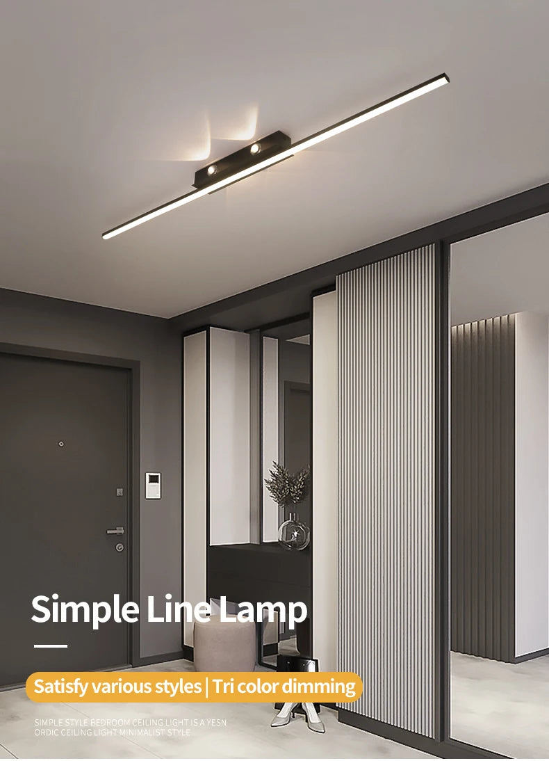 Ceiling Lamp Modern Living Room Light Restaurant 3-color Variable Light Home Decor Lighting Bedroom Balcony LED Ceiling Light