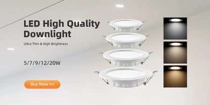LED Downlight Recessed Ceiling Lamp 7W 9W 12W 20W AC220V Cold White LED Spotlight for Living Room Corridor Bathroom Kitchen - GlowMart
