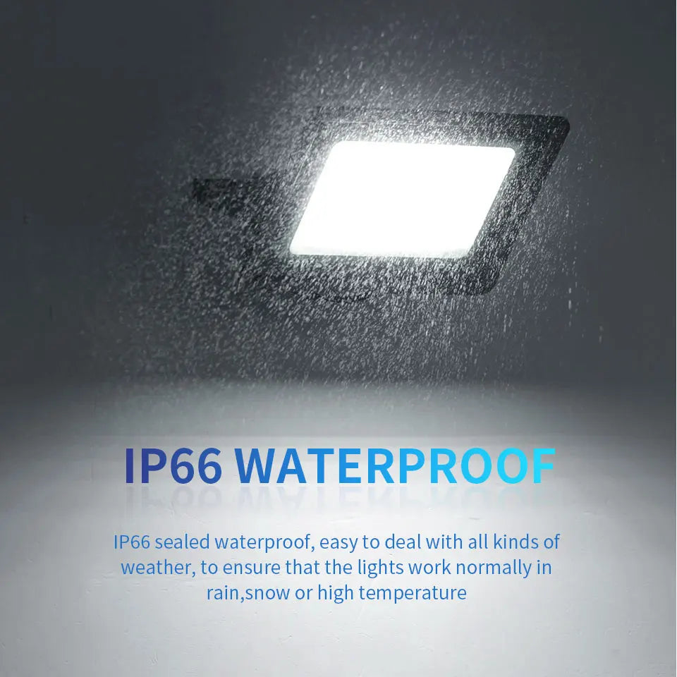 High Brightness LED Floodlight 10W 20W 30W 50W 100W 150W 200W 300W AC220V Cold White Flood Light For Garden Street Outdoor Light - GlowMart