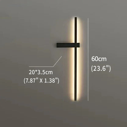 LED Wall Lamp Modern Minimalist Strip Wall Decor Lights Lighting for Bedroom Bedside Living Room TV Sofa Lobby Background Decor