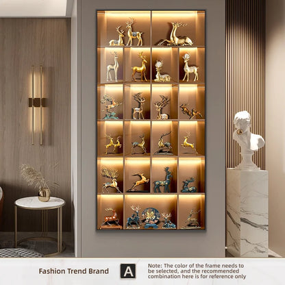 Modern Light Luxury Entrance LED Decorative Painting Home Decoration Living Room Bedroom Sofa Background Corridor Mural Light - GlowMart