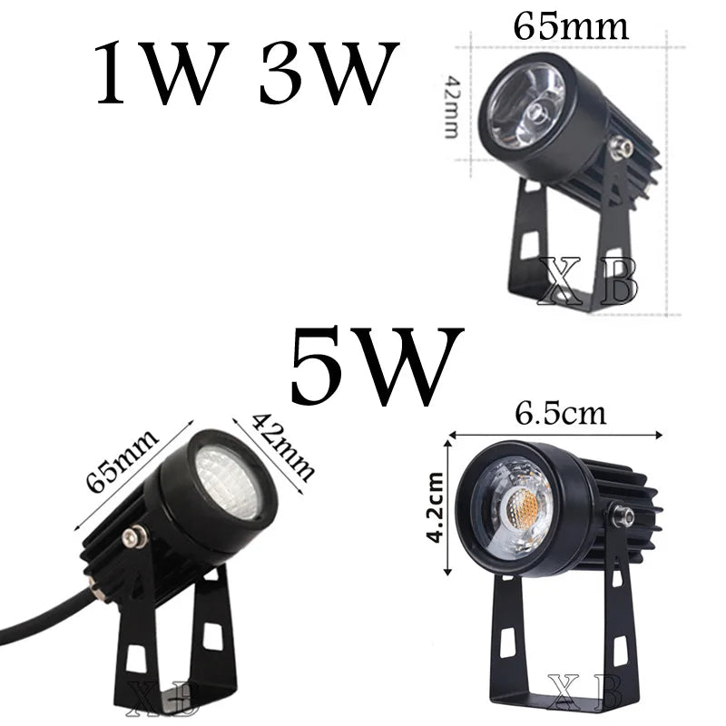 4PCS 1W 3W 5W 7W 10W LED Garden Lawn Lamp Outdoor LED Spike Light Waterproof Lighting Garden Path Spotlights AC 85-265V  DC12V - GlowMart