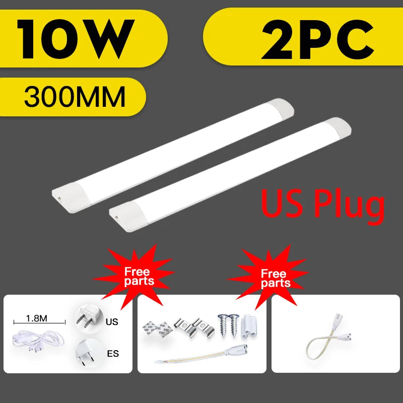 Led Tube Light 85-265V Led Bar Lamp Under Cabinets Lamp Tube Ceiling Wall Lamps Home Indoor Lighting Fixture For Kitchen Bedroom - GlowMart