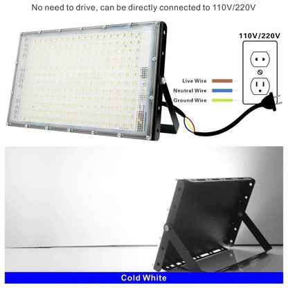 Led Flood Light 50W 100W 150W 200W 110V 220V Outdoor Floodlights IP65 Waterproof Wall Lamp Reflector Led Street Light - GlowMart