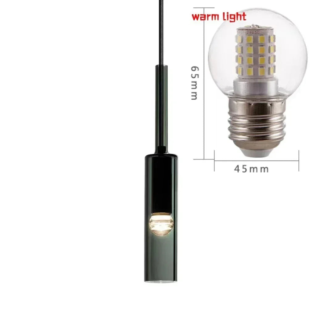 Modern  Glass Pendant Light for Bedroom Bedside Bar Kitchen Dining Room Hanging Lamp Ceiling Lighting Bathroom Decoration - GlowMart