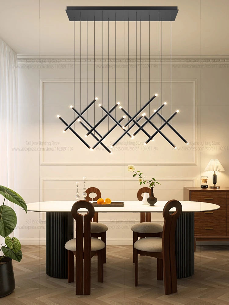 Nordic Pendant Light Modern Living Room Dining Table Lighting Lounge Hanging Restaurant Attic Chandelier Bedroom Ceiling Lamp - GlowMart