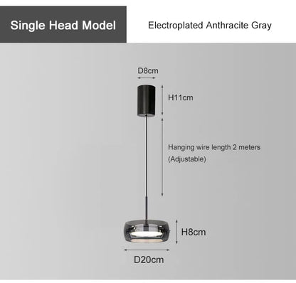 Nordic Glass LED Chandeliers Luxury Pendant Lamp Modern Minimalist  hanging light fixture decorative indoor lighting - GlowMart