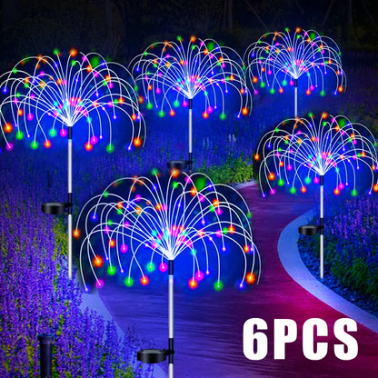 Solar Firework LED Stake Lights Outdoor Garden Decor Pathway Fairy Light Waterproof Yard Lawn Patio Landscape Decor Solar Lamp - GlowMart