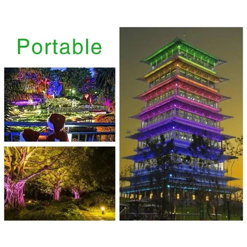 50W LED Flood Light IP65 Waterproof Reflector Led Spotlight AC 220V Outdoor Floodlight Red Green Blue Garden Lighting - GlowMart