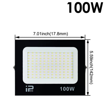 LED Flood Light Spotlight 100W 150W 200W Outdoor Lighting 6500K Waterproof Garage Gym Street Gate Wall Lamps Floodlights AC220V - GlowMart