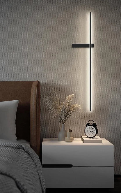 LED Wall Lamp Modern Minimalist Strip Wall Decor Lights Lighting for Bedroom Bedside Living Room TV Sofa Lobby Background Decor