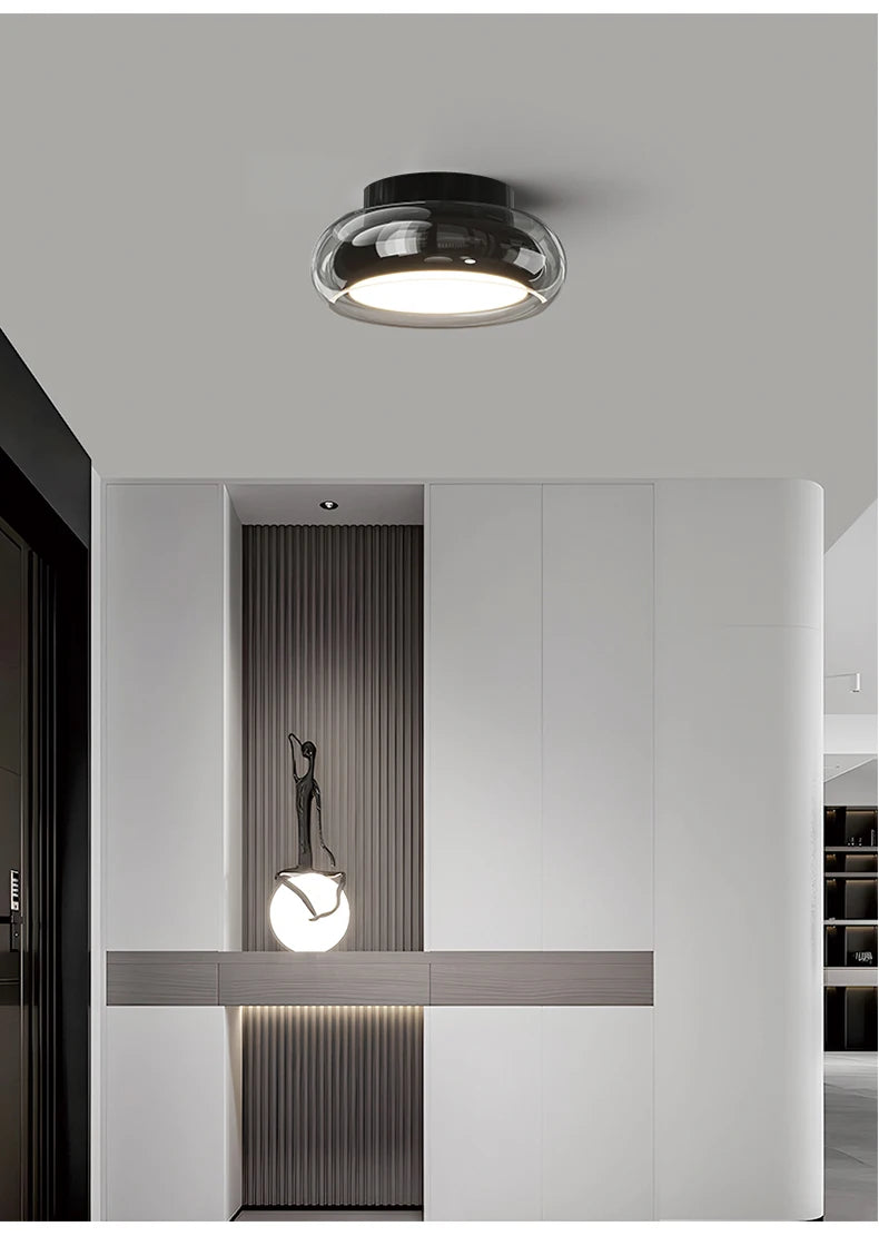 Nordic Lustre LED Glass Ceiling Lamp for Bedroom Study Room Aisle Corridor Home Decoration Chandelier Ceiling Lighting Fixtures