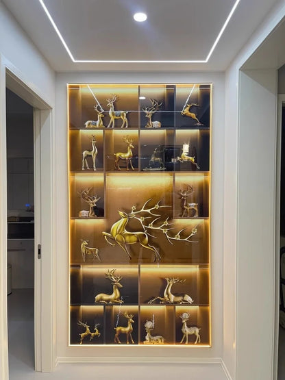 Modern Light Luxury Entrance LED Decorative Painting Home Decoration Living Room Bedroom Sofa Background Corridor Mural Light - GlowMart
