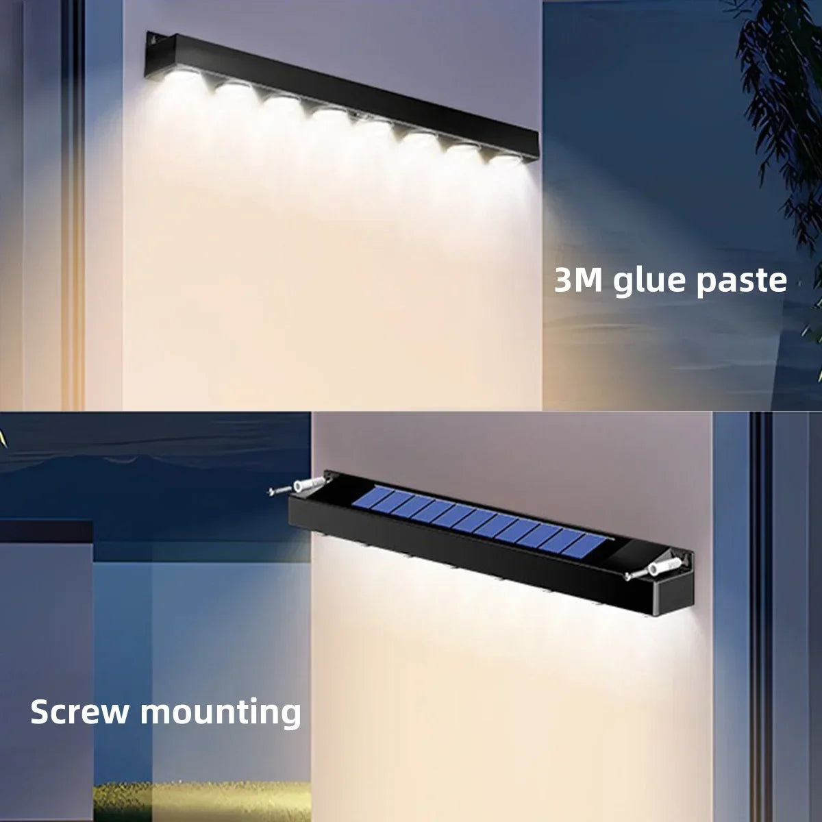 4/6/8LED Solar Wall Light Outdoor Waterproof Garden Decora Balcony Staircase Fence Home Atmosphere Lighting Solar Powered Lamp