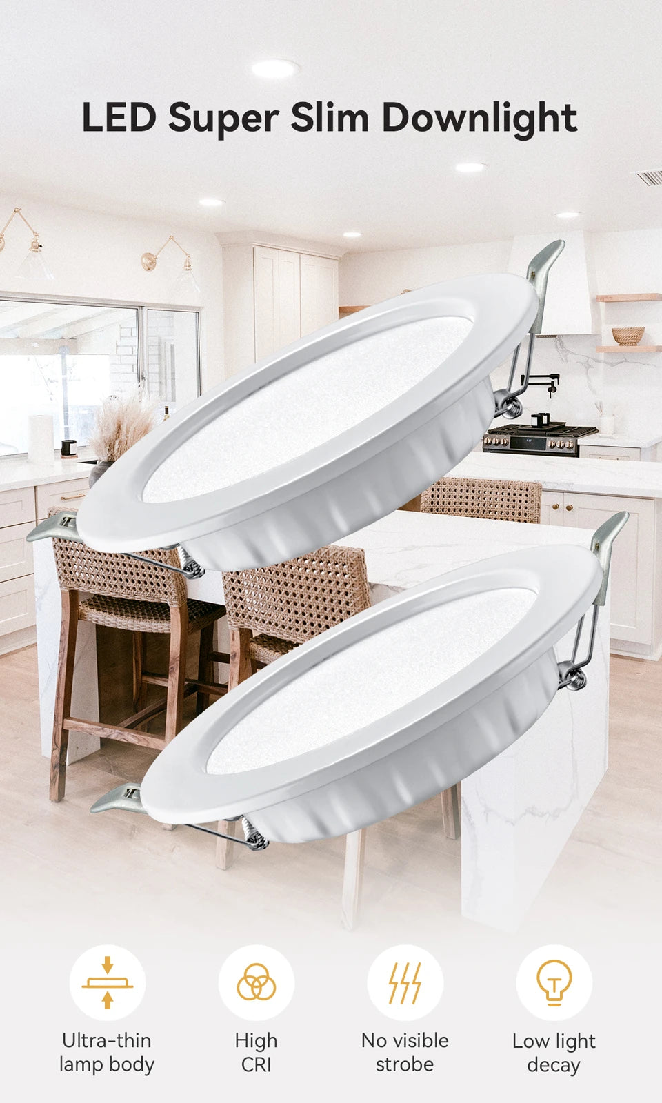 LED Downlight Recessed Ceiling Lamp 7W 9W 12W 20W AC220V Cold White LED Spotlight for Living Room Corridor Bathroom Kitchen - GlowMart